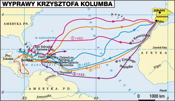 Карта путешествия христофора колумба