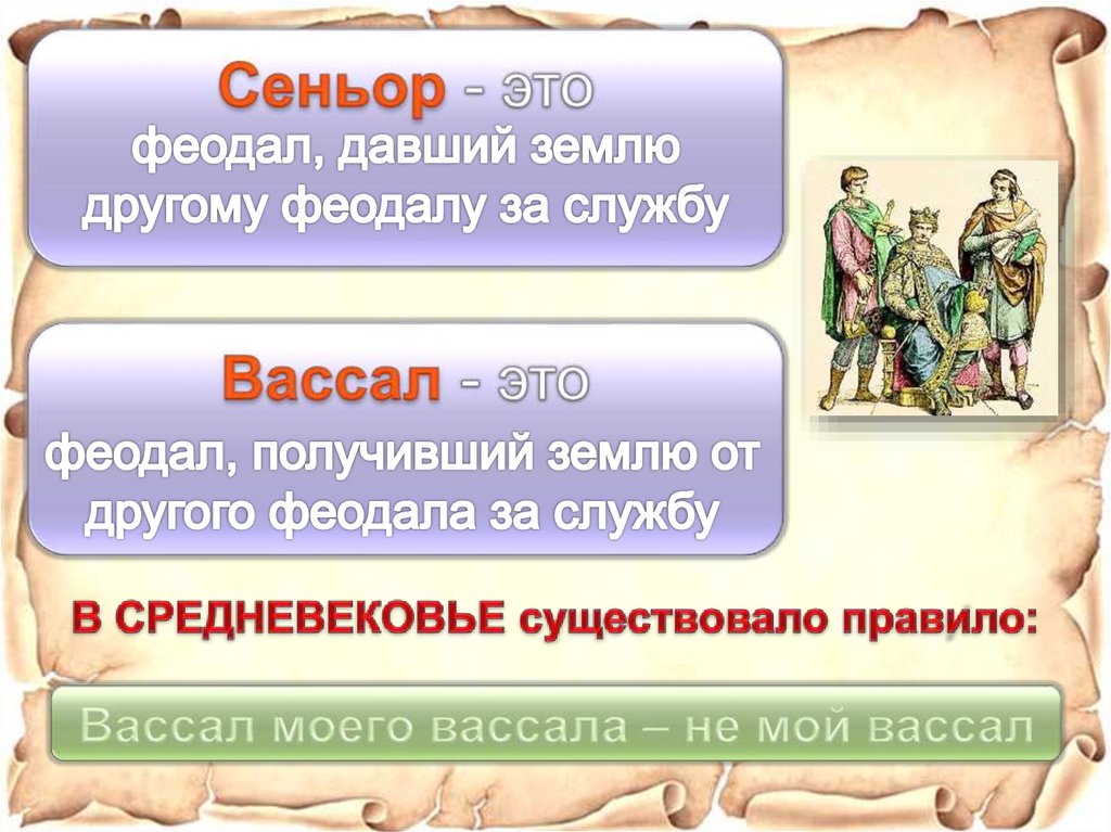 Феодал и вассал. Вассал.