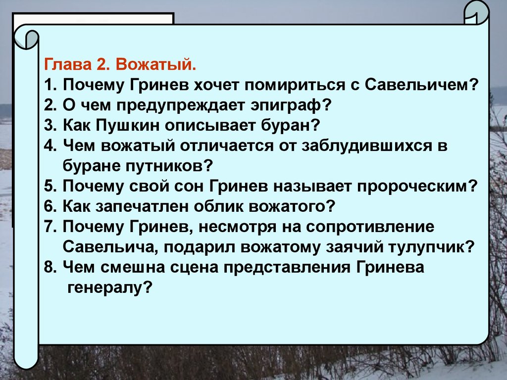 План по 9 главе капитанская дочка