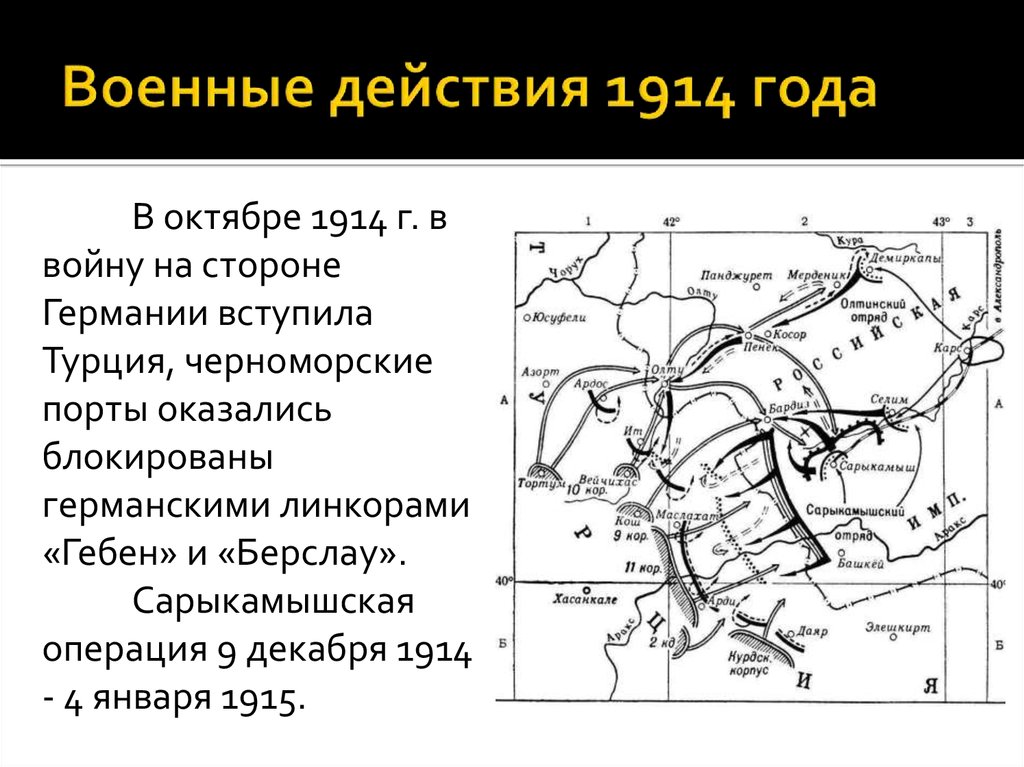 Карта кавказский фронт первой мировой войны