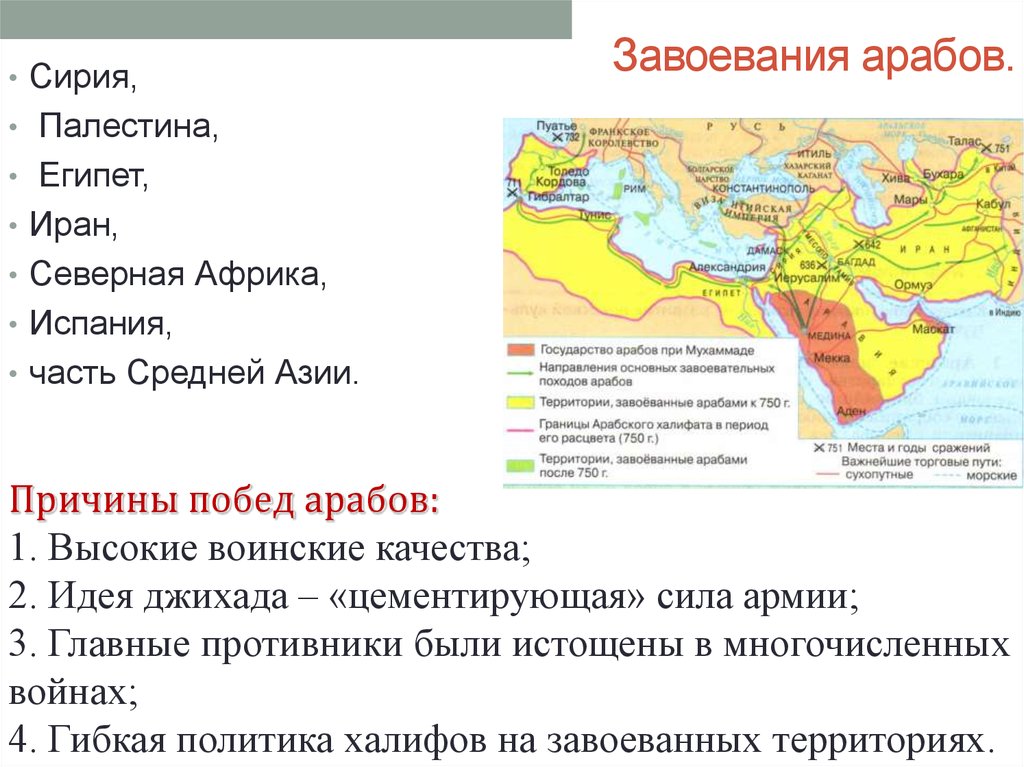 Арабские завоевания в 7 8 веках картинки