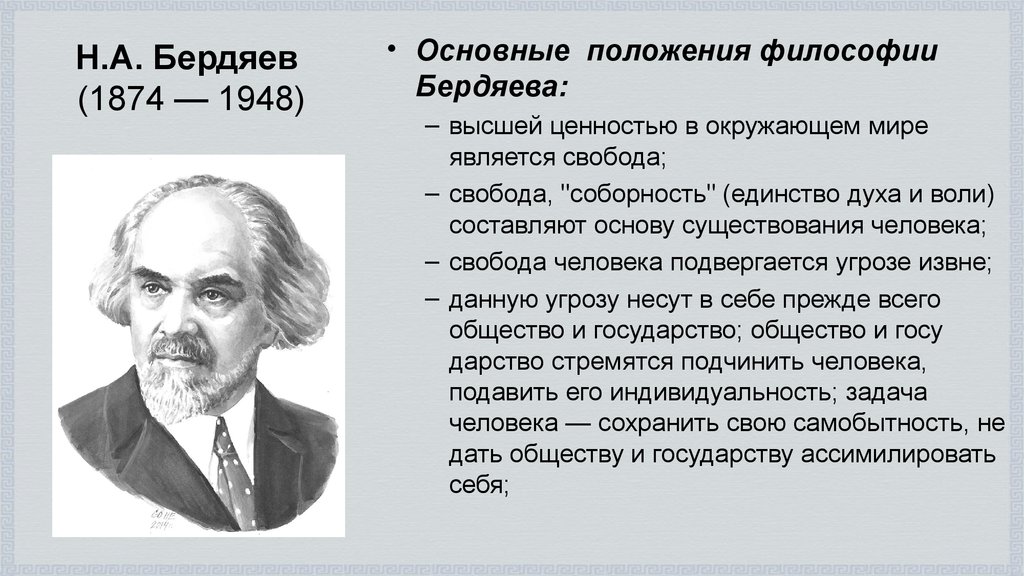 Бердяев николай александрович презентация