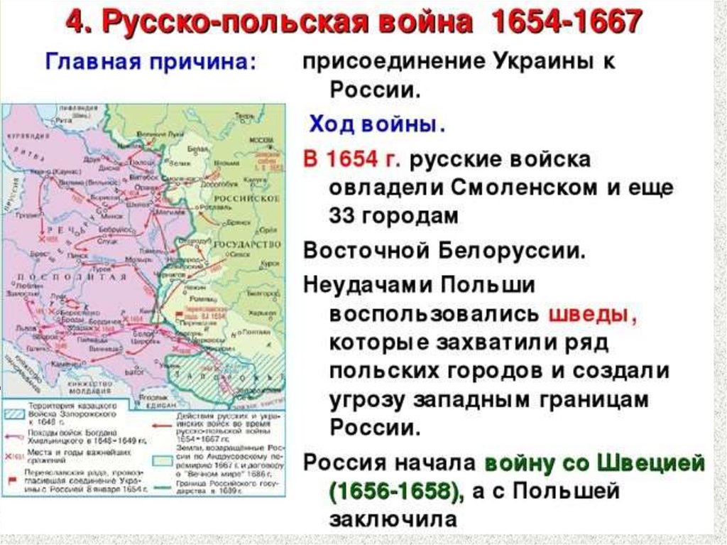 Объединение украины с россией 1654 карта