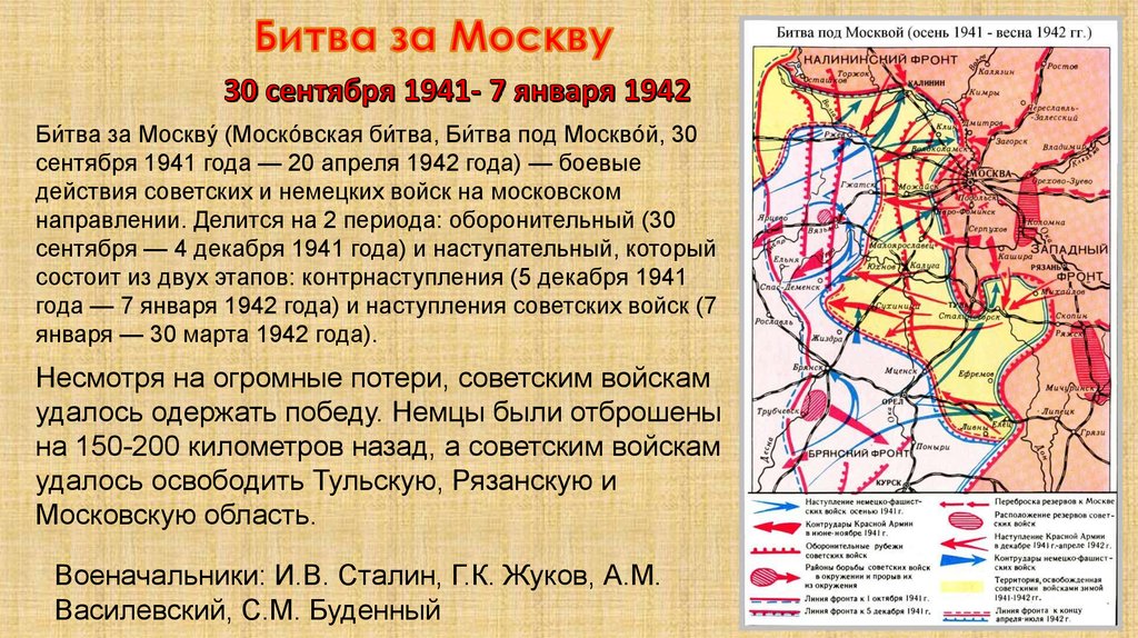 Операция тайфун битва за москву карта