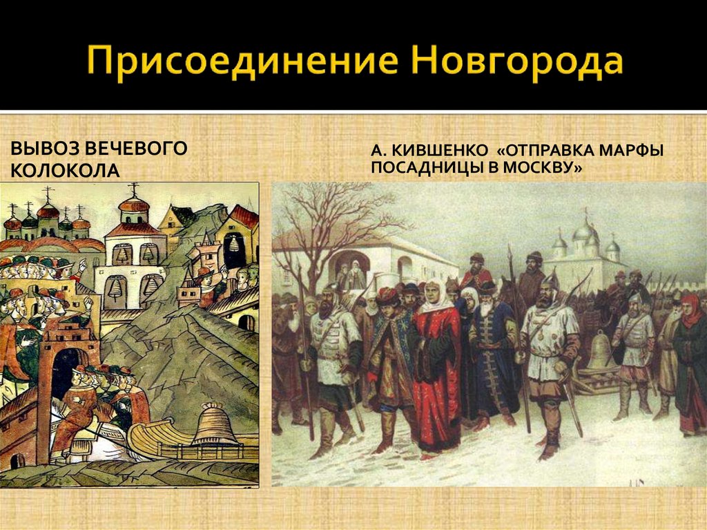 Описание картины присоединение великого новгорода высылка в москву знатных и именитых новгородцев