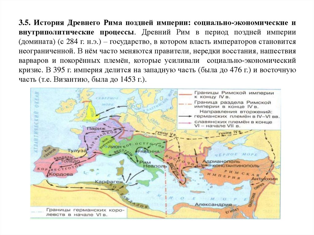 Поздняя римская империя презентация