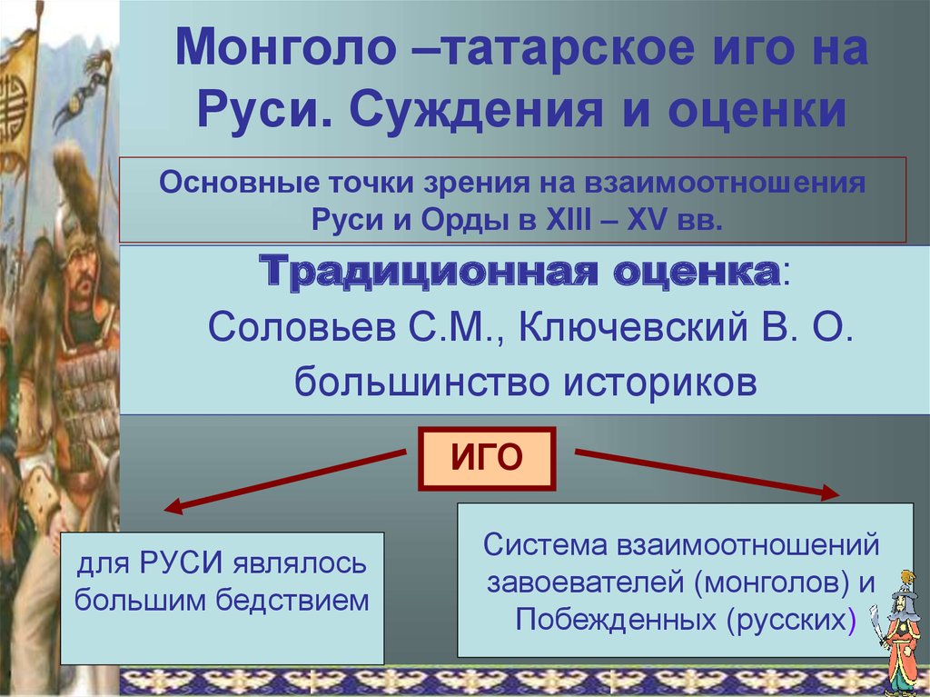 Презентация татаро монгольское иго 6 класс