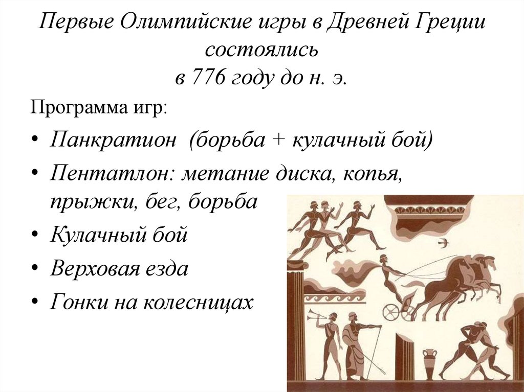 Как проходили олимпийские игры в древней греции 3 класс окружающий мир проект