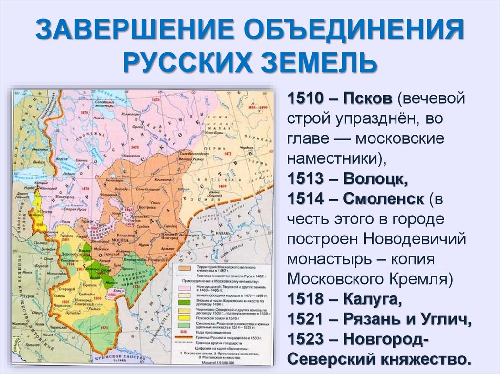 Карта объединение русских земель вокруг москвы карта