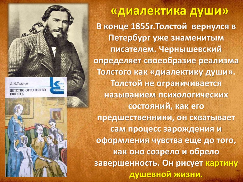 Какие планы надежды по л н толстому появляются у человека в юности