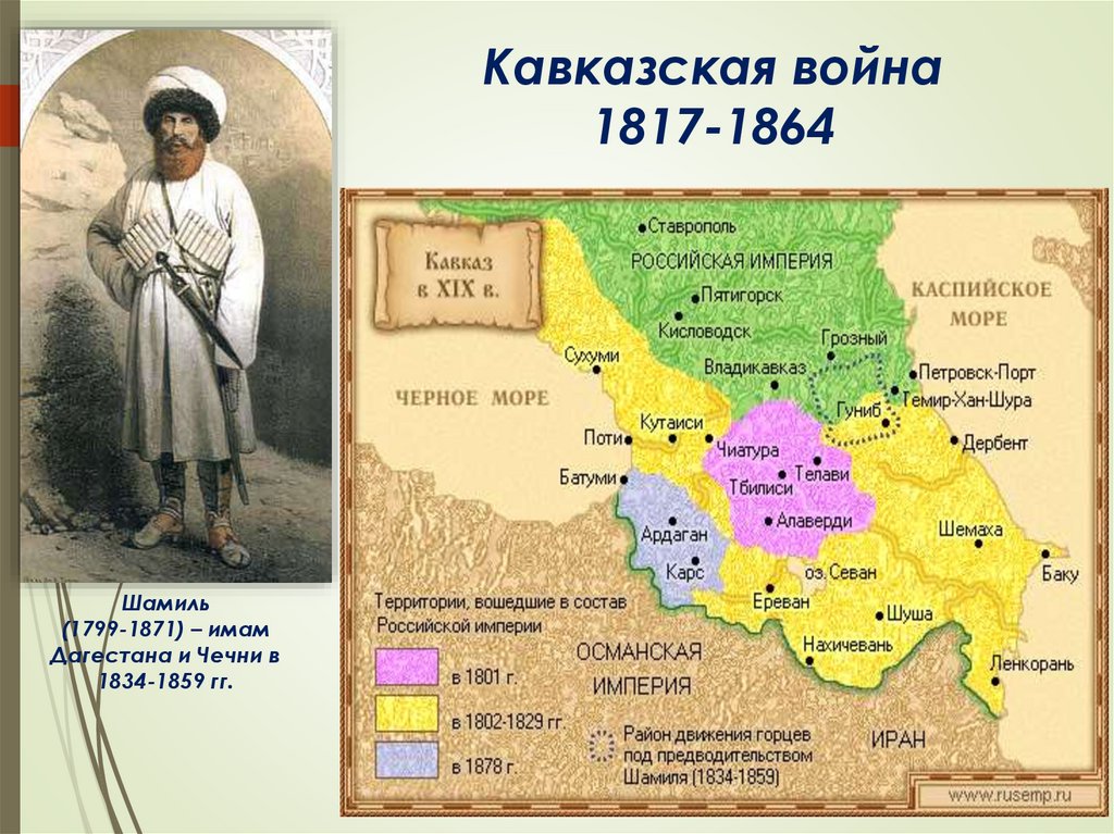 План кавказской войны 1817 1864