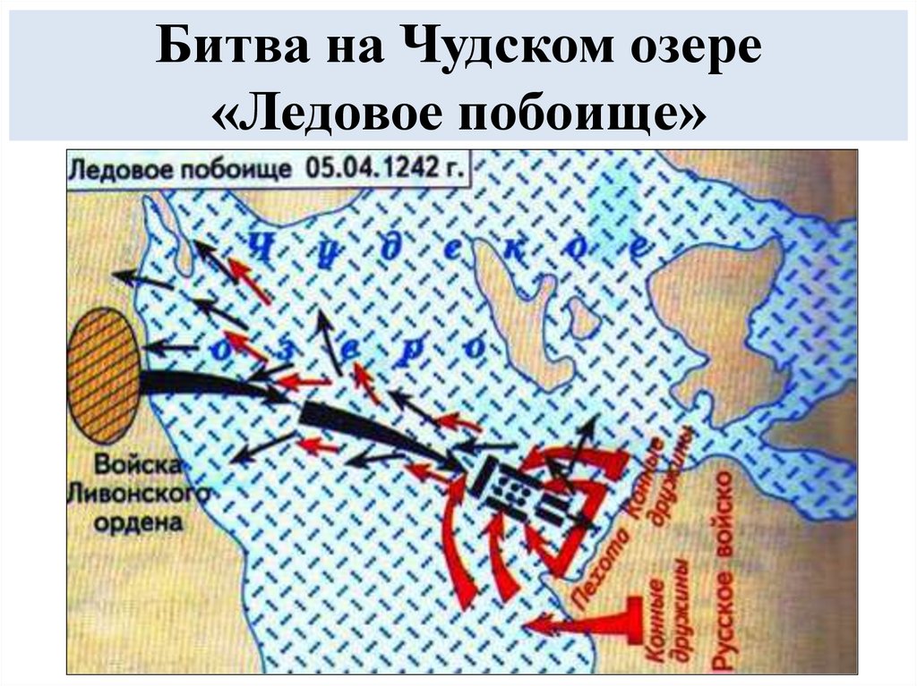 Битва на чудском озере схема