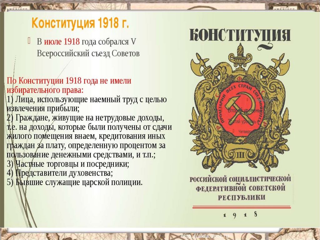 Конституция 1918 года фото