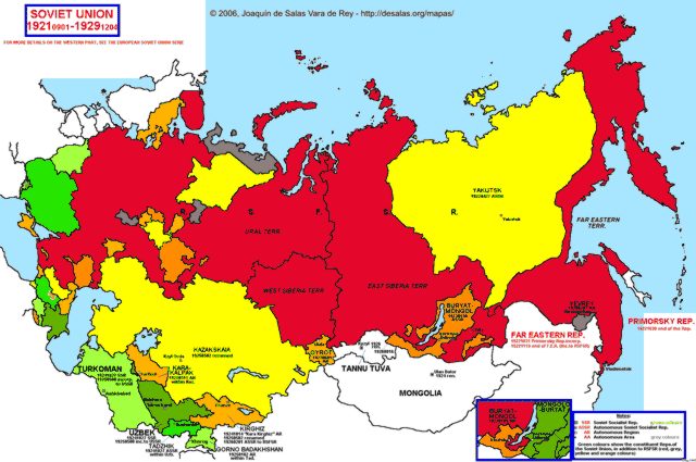 Карта ссср и россии в сравнении