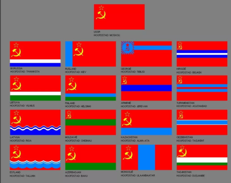 Флаги ссср всех республик фото с названиями и описанием