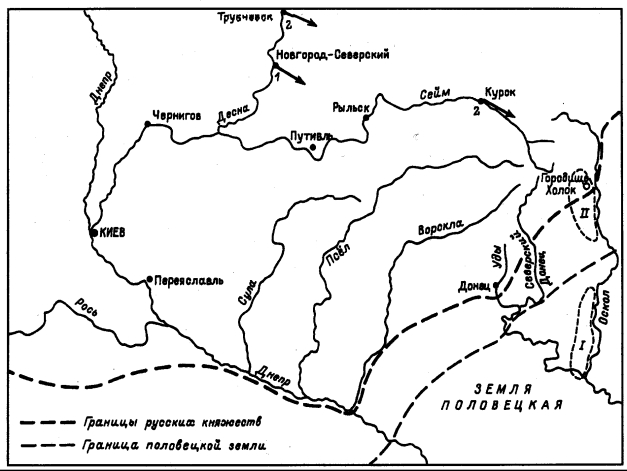 Поход новгород северского князя игоря против половцев карта