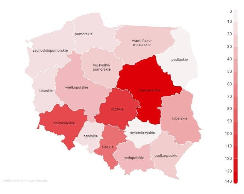 Карта воеводств в польше