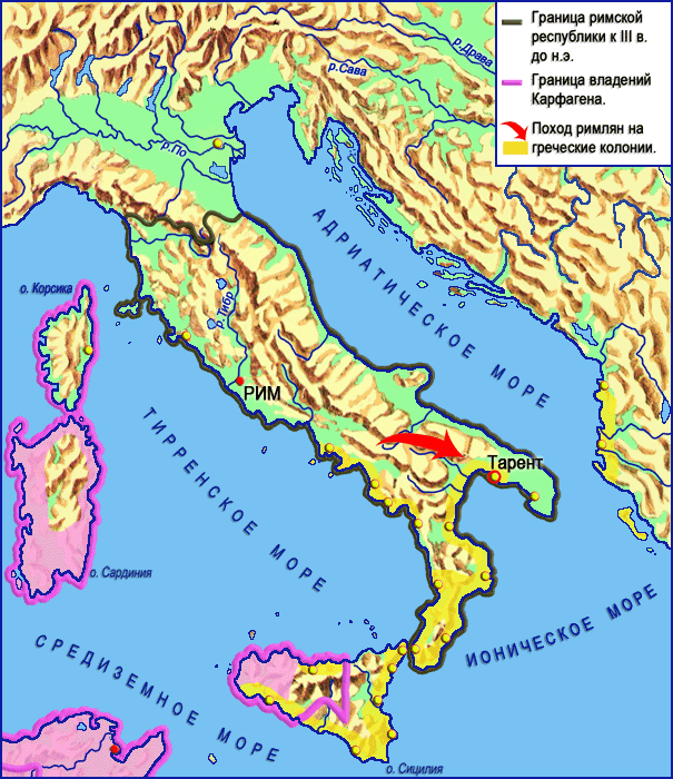 Древняя италия карта история