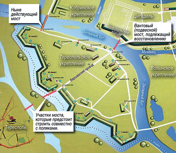 План брестской крепости на июнь 1941 с размерами