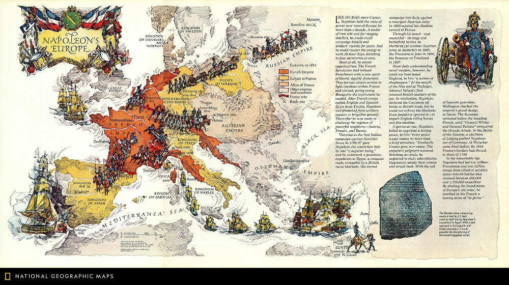 Карта европы при наполеоне