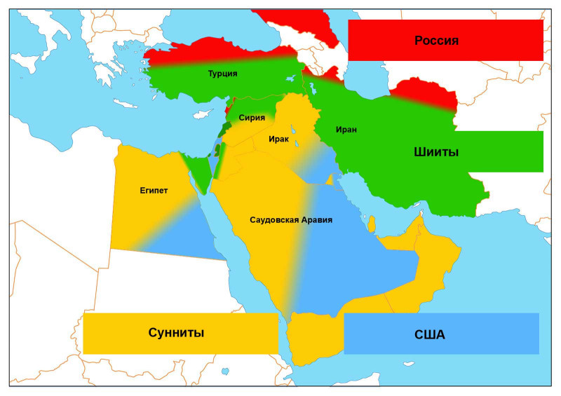 Шииты и суниты карта