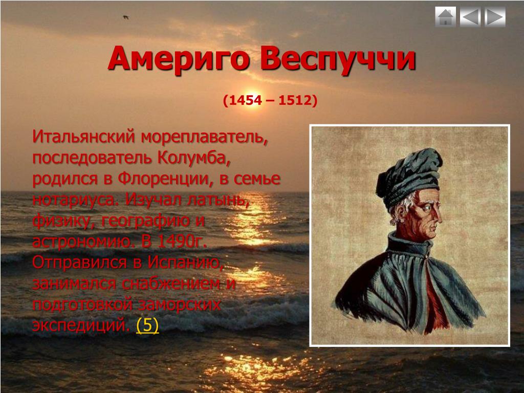 Что открыл amerigo веспуччи