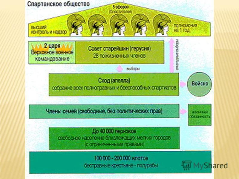 Государственный строй спарты схема