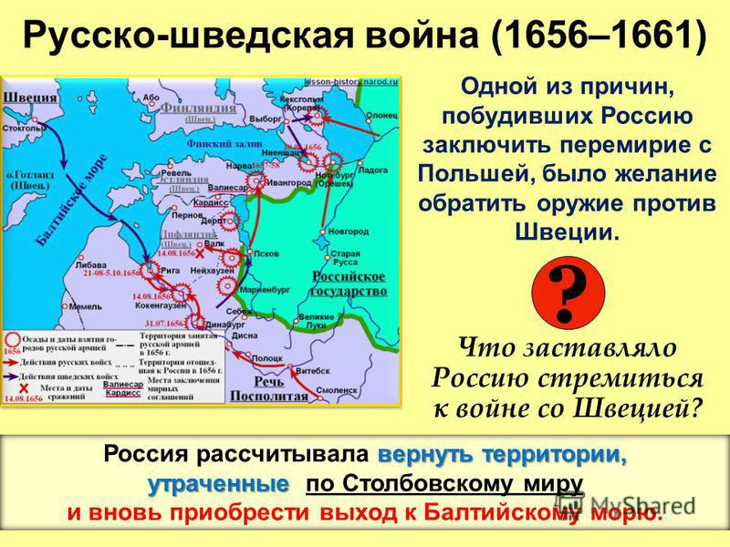 Столбовский мир 1617 г. между Россией и Швецией.