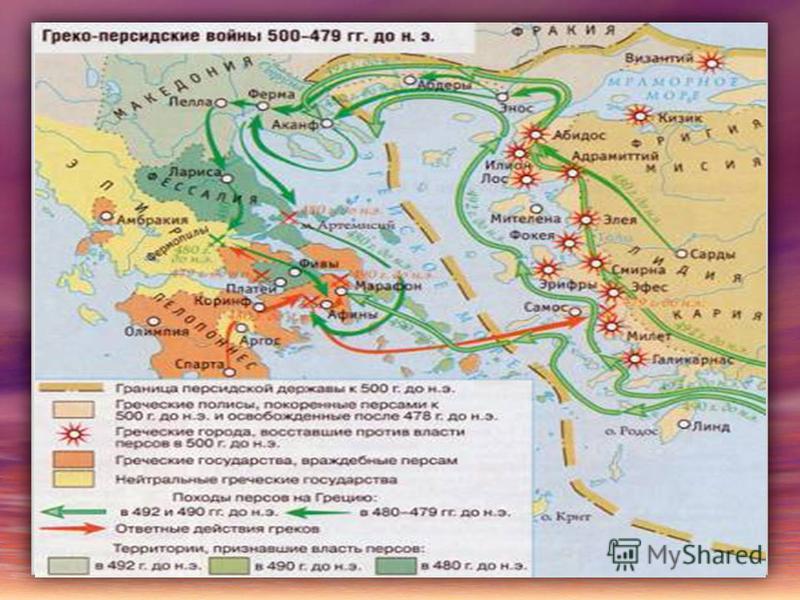 История 5 класс контурная карта греко персидские войны 5 класс