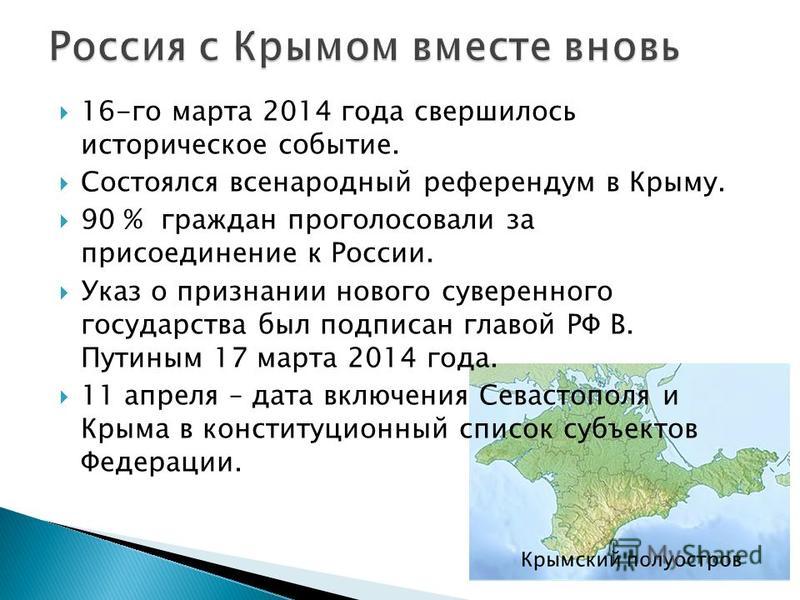 Карта россии присоединение крыма к россии