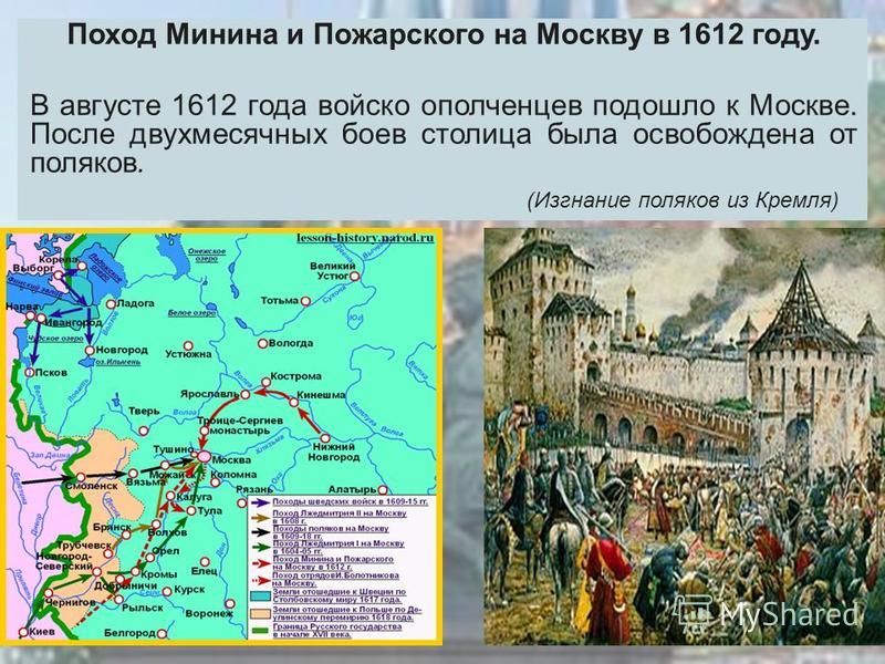 Освобождение москвы 1612 карта