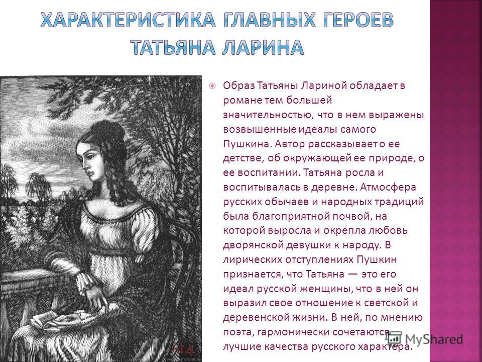 Характеристика татьяны онегиной. Образ героя Татьяны лариной. Образ Татьяны лариной в романе Евгений Онегин. Характеристика Татьяны лариной.