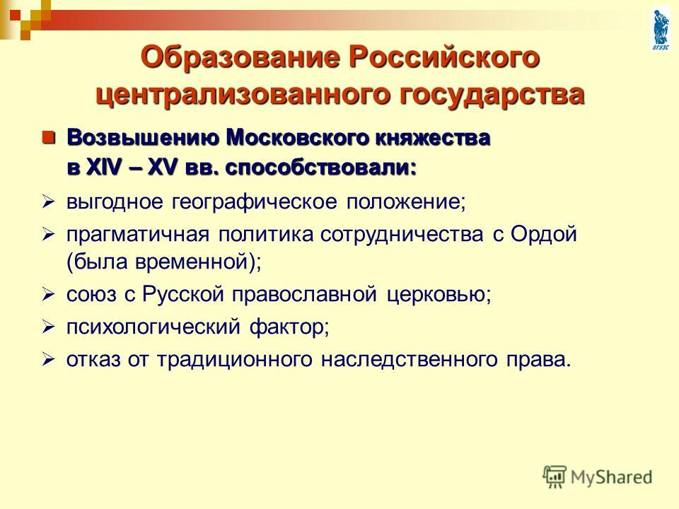 Процесс создания централизованного русского государства картинки