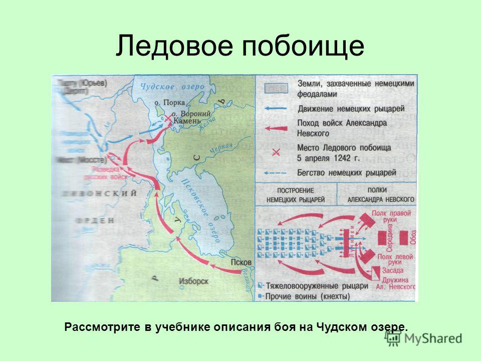 Схема невской битвы и ледового побоища 6 класс