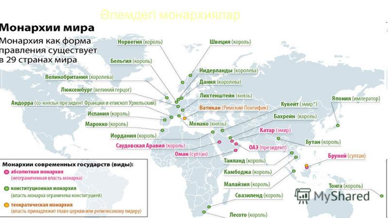 Все монархии карта