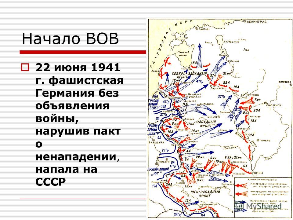 Карта наступление фашистов на ссср