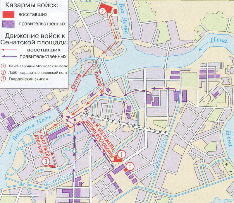 План восстания декабристов 1825