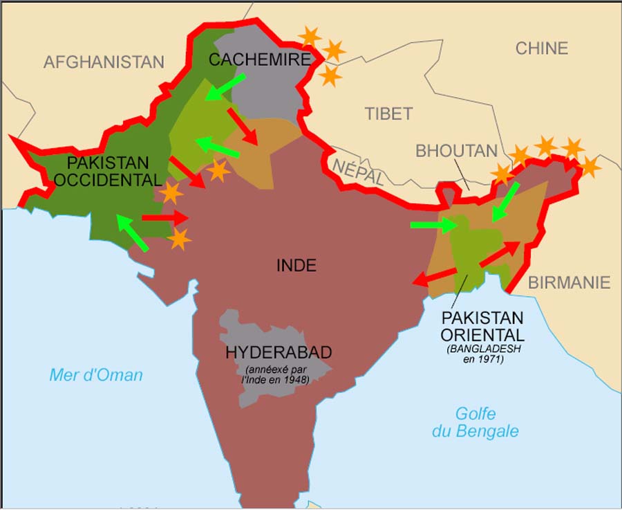 Индия пакистан бангладеш карта