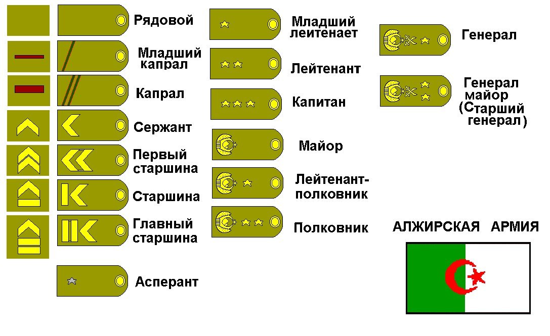 Опишите цвета и изображения погон военнослужащих