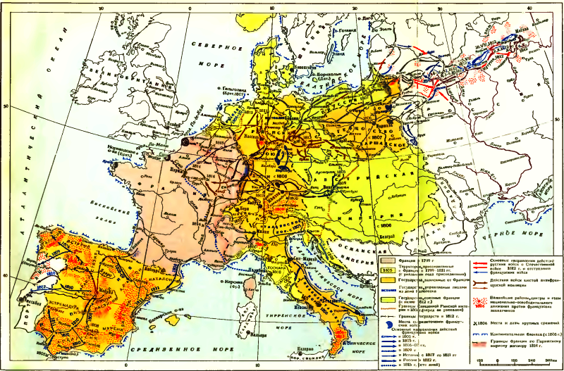 Французская империя наполеона карта