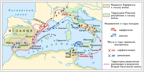 Первая пуническая война карта
