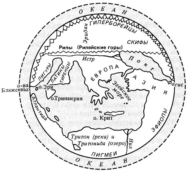 Карта мира гекатея милетского