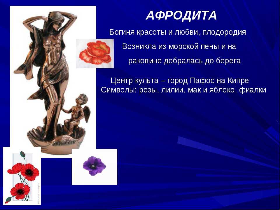 Афродита богиня древней греции краткое описание и фото