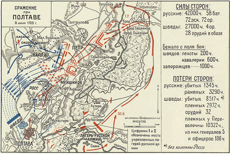 Полтавская битва 1709 карта. Полтавская битва 27 июня 1709.