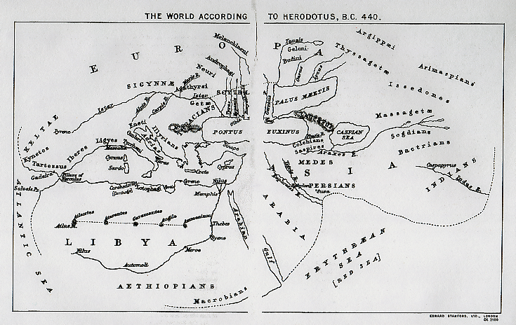 Карта мира по геродоту