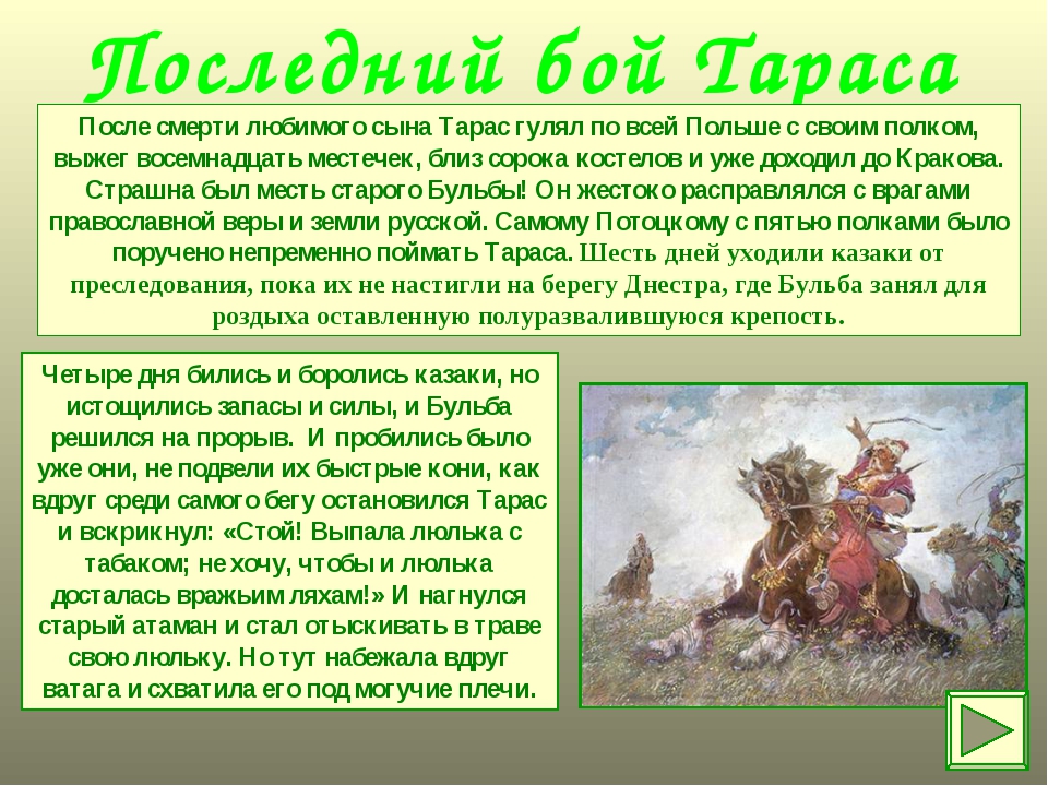 Краткое содержание тараса бульбы по главам. Последний бой Тараса бульбы. Смерть Тараса бульбы кратко. Смерть Тараса бульбы сочинение. Тарас Бульба гибель Тараса кратко.