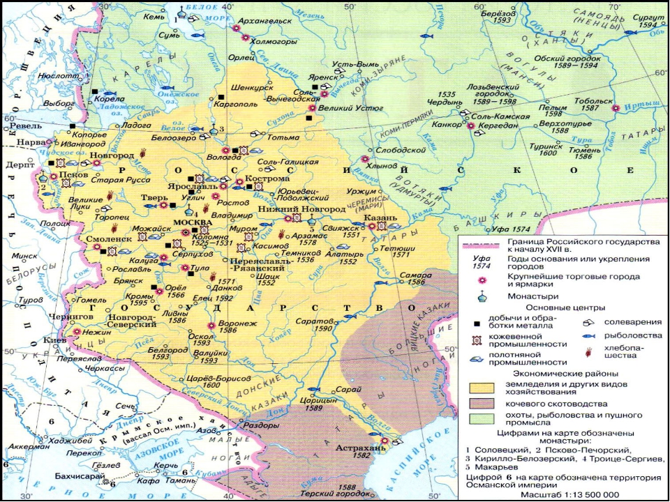 Карта россии петр 1