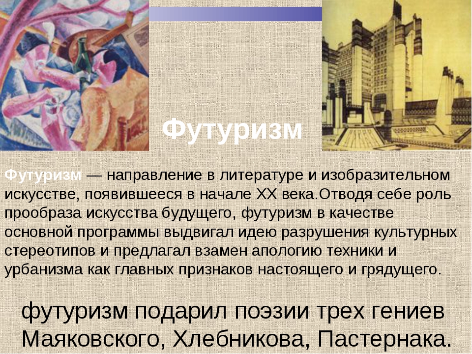 Футуристы в литературе презентация