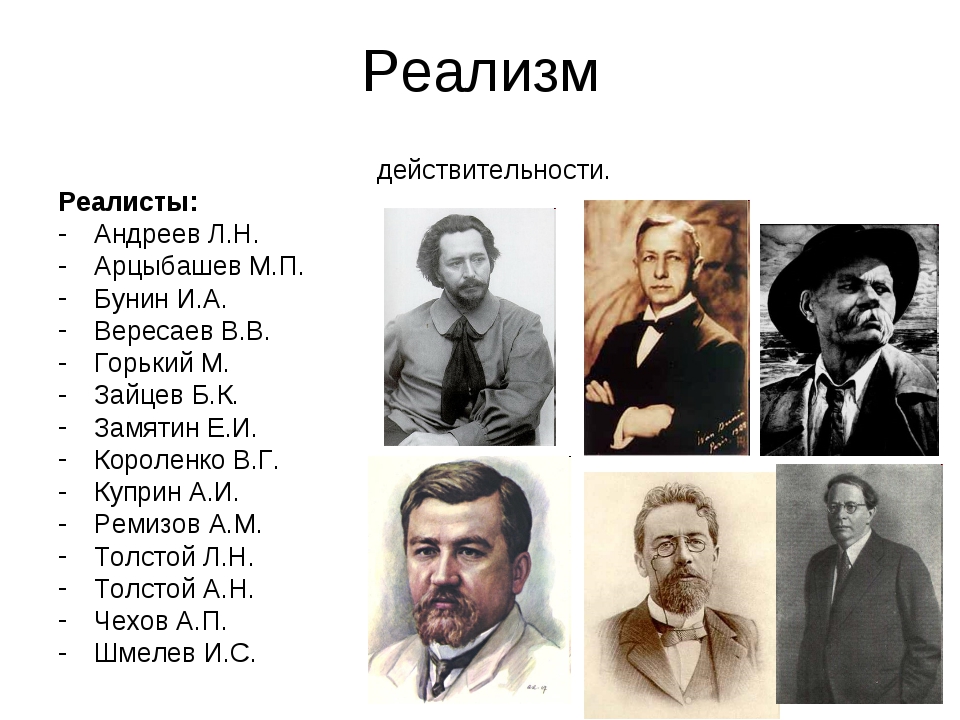 Критический реализм деятели