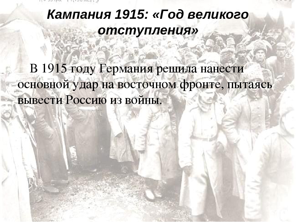 Великое отступление 1915 года карта